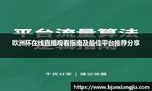 欧洲杯在线直播观看指南及最佳平台推荐分享